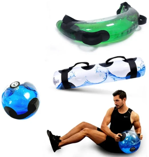 Esercizio di sollevamento pesi per esterni in PVC impermeabile con manubri per acqua, allenamento fitness, borsa Aqua Power