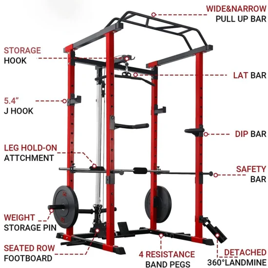 Attrezzatura per il fitness da palestra Power Cage Rack Squat Cage Power Rack